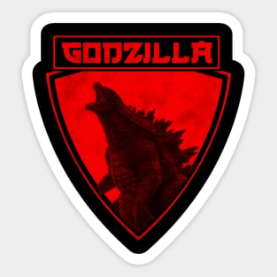 Screwed up godzilla Sticker